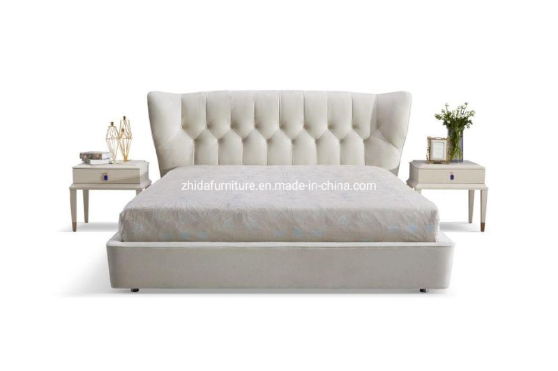 High End Soft Bed Fabric Bed with Storage Bed