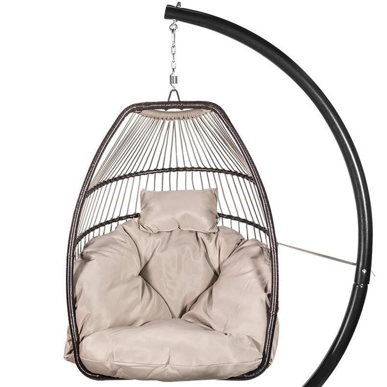 Indoor/Outdoor Wicker Tear Drop Hanging Chair