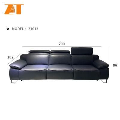 Top Grain Cow Genuine Leather 3 2 1 Seater Luxury Design Recliner Sectional Living Room Furniture Modern Leather Sofa Set