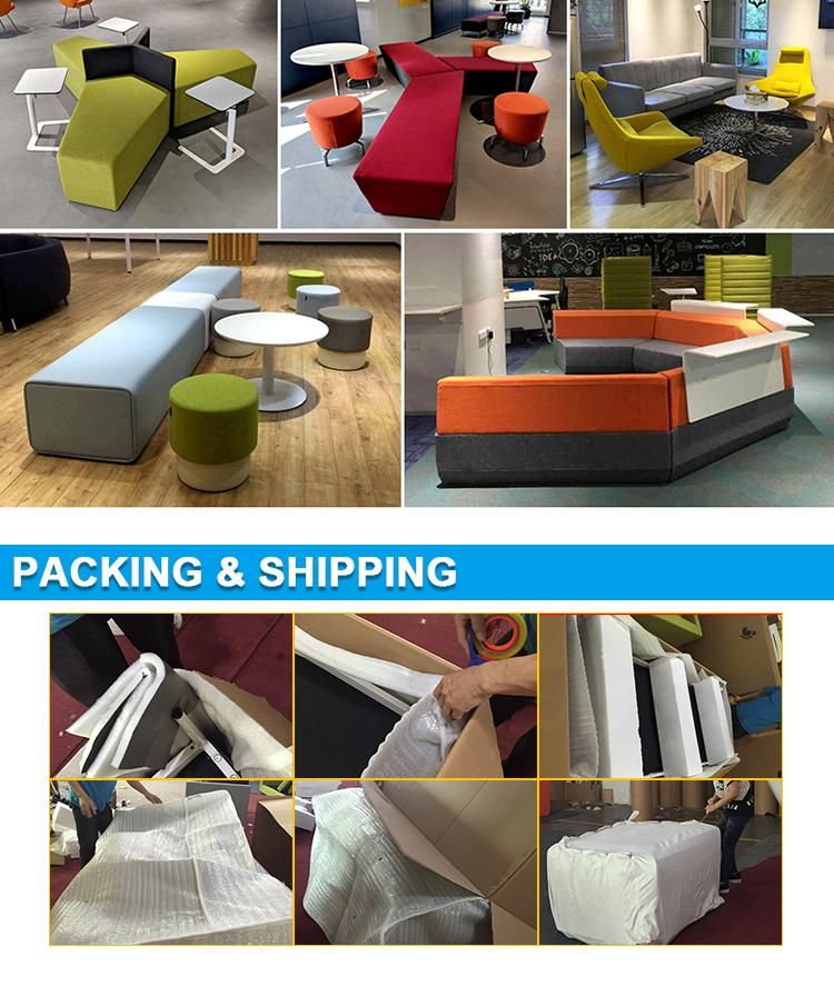Modern Office Furniture Reception Lounges Sectional Fabric Modular Set Office Sofa