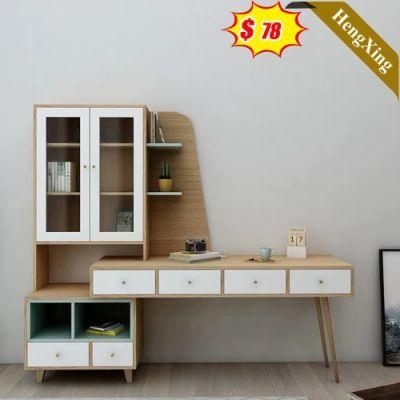 Creative Design Wooden Office School Student Furniture Open Storage Cabinet Drawers Study Computer Table