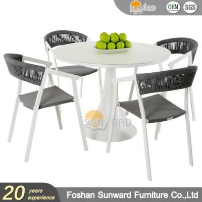 Modern Hot Sale Home Resort Hotel Wicker Rattan Rope Indoor and Outdoor Restaurant Dining Chair Furniture Set