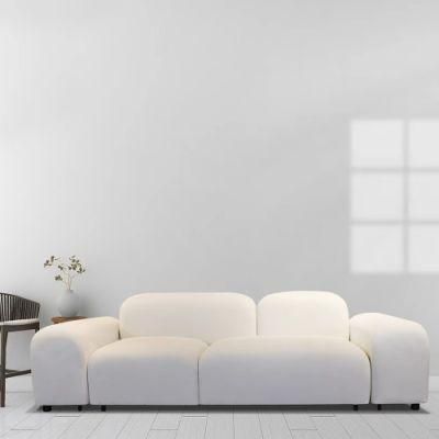 Wholesale High Quality Luxury Sylvain Sofa 3-Seat Cute White Sofa Home Interiors Living Room Furniture
