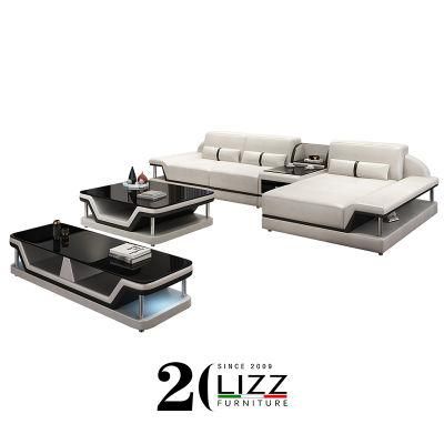 Modern Leather Sofa Set Home Furniture Simply Divan L Shape Sectional Sofa