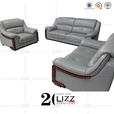 Classical Modern Design Luxury Living Room Furniture Leisure Genuine Leather Floor Sofa