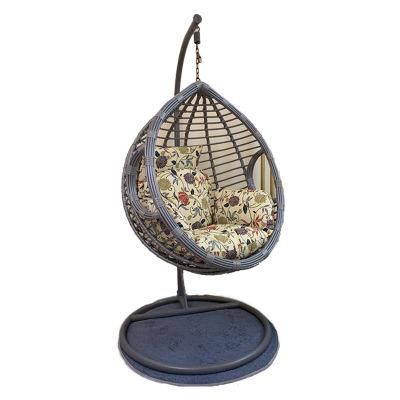 Wholesale PE Rattan Patio Hammock Outdoor Rattan Garden Egg Shape Hanging Swing Chair