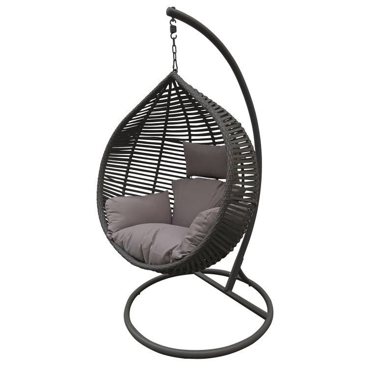 Swing Garden Chair Rattan Outdoor Modern Black Hanging Swing Chair Hanging Outdoor