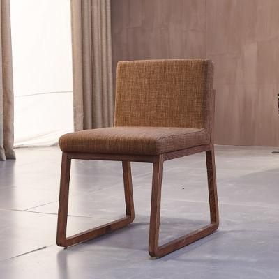 Fabric Soft Cushion Wooden Dining Chair Simple Style Low M. O. Q.