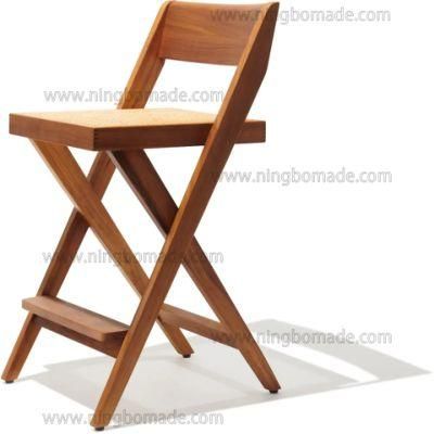 Classic Silhouette Drafting Compass Furniture Natural Ash and Rattan Cross Counter Stool