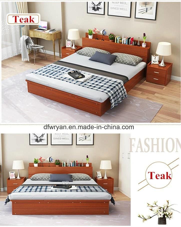 Modern Melamine MDF/Particle Board Simple Design Wooden Bed