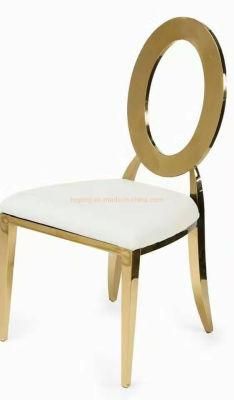 Gold Banquet Chair Cheap Wedding Event Party Dining Furniture Stainless Steel Chair
