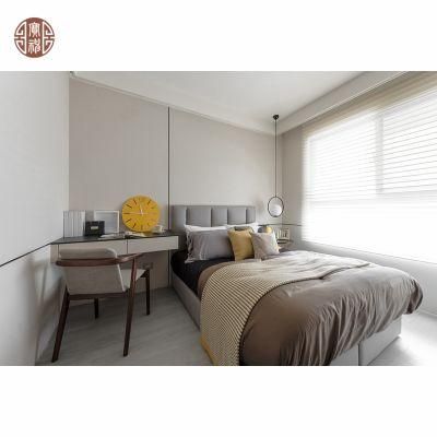 Modern Khaki Light Color Wooden Closet Wardrobe Bedroom Furniture for Villa