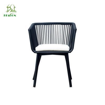 Modern Balcony Garden Chair Outdoor Waterproof Fabric Woven Rope Outdoor Chair with Coffee Table Set Patio Outdoor Furniture Dining Chair