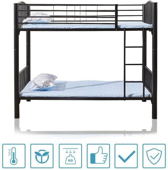 Double Single Metal Kids King Twin Sleeper Bunk Cots Bed Furniture