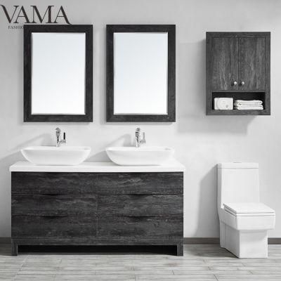 Vama 60 Inch Quartz Top Used Bathroom Vanity Cabinets Furniture 758060