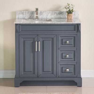 36&prime;&prime; Color Charcoal Gray Bathroom Vanity Cabinet