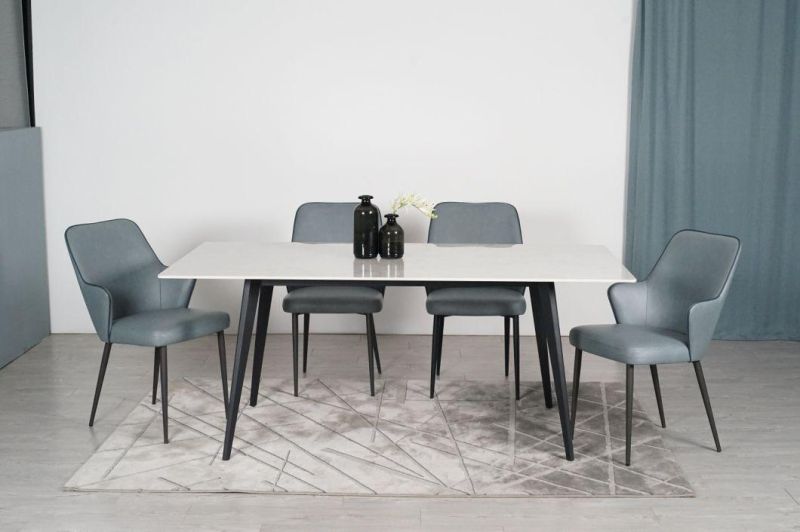 Dining Room Furniture Marble Dining Table with Stainless Steel