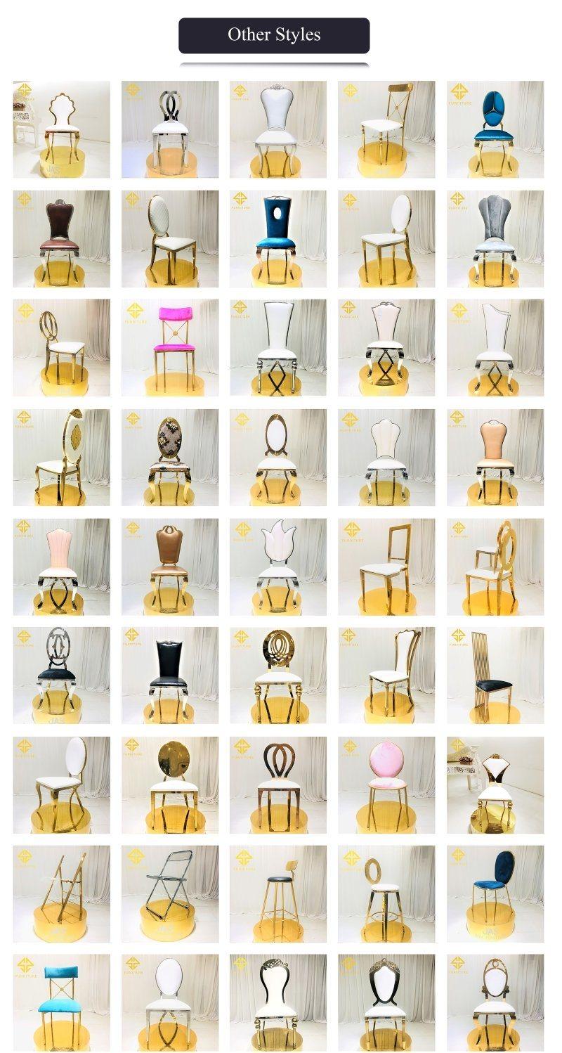 Antique Design Party Rental Mirror Stainless Steel Gold Wedding Chairs for Events