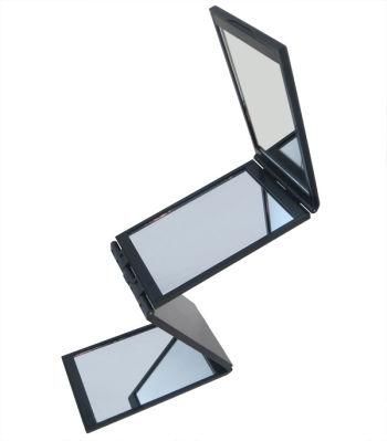 Home Product Matt Black Four Sides Square Plastic Pocket Mirror