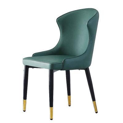 China Wholesale Home Coffee Bar Restaurant Furniture PU Leather Gold Legs Steel Dining Chair