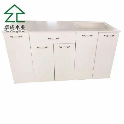 White Color Plywood Melamine Kitchen Cabinet