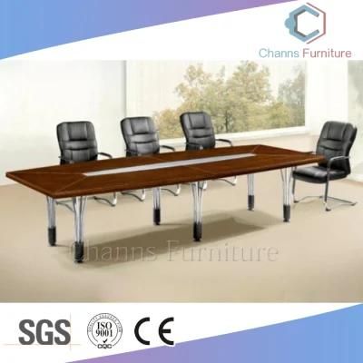 Modern Furniture Paper Veneer Meeting Table Hotel Conference Desk with Metal Legs (CAS-VMA12)