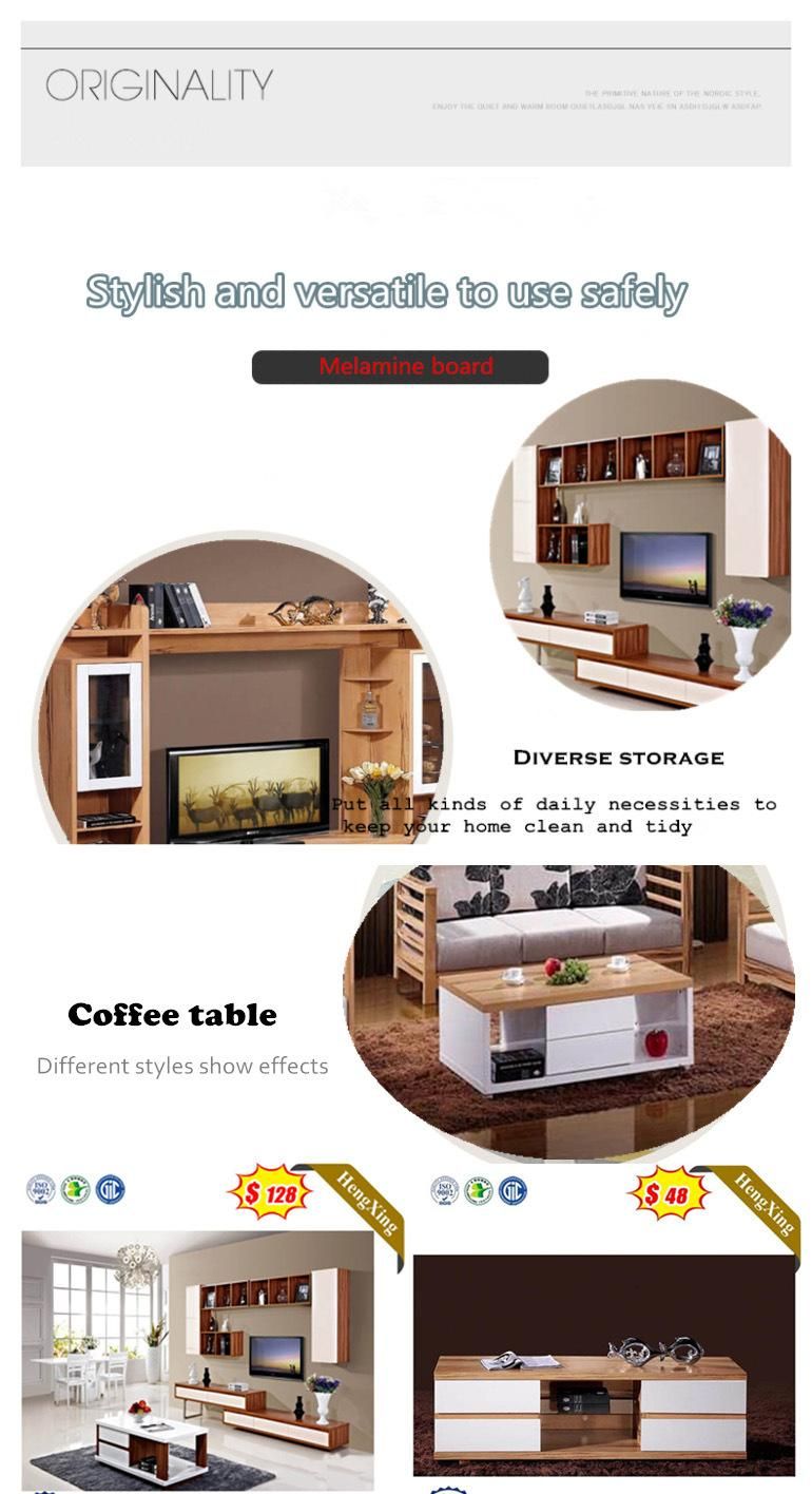 Modern 1.2m Customerized Size Light Color Wooden Coffee Table (UL-5817)