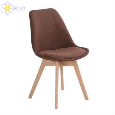 Fabric Cover Wooden Legs Dining Chair French Chair