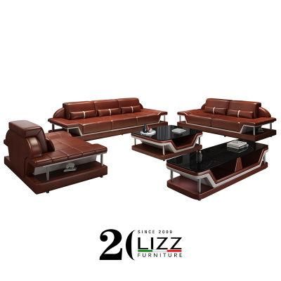 Austalia Home Furniture Modern Sectinonal Corner Leather Sofa Set