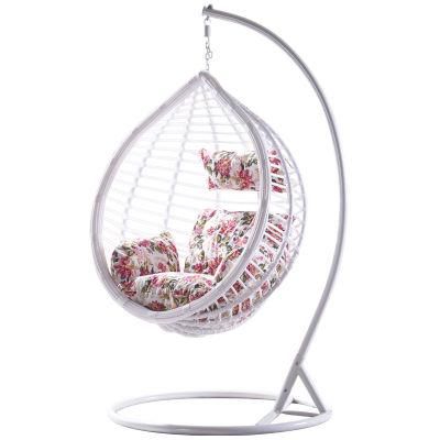 Outdoor Furniture Hanging Chair PP Rattan Furniture Metal Frame Chair Garden Chair