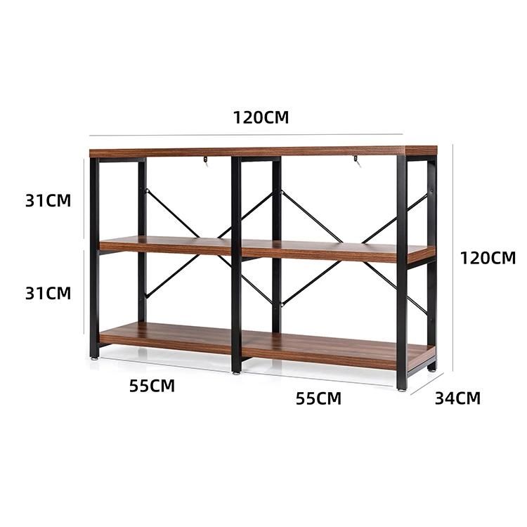 Metal and Wood Table Shelf Cabinet Home Furniture for Living Room