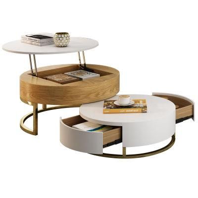 Modern Round Lift-Top Coffee Table
