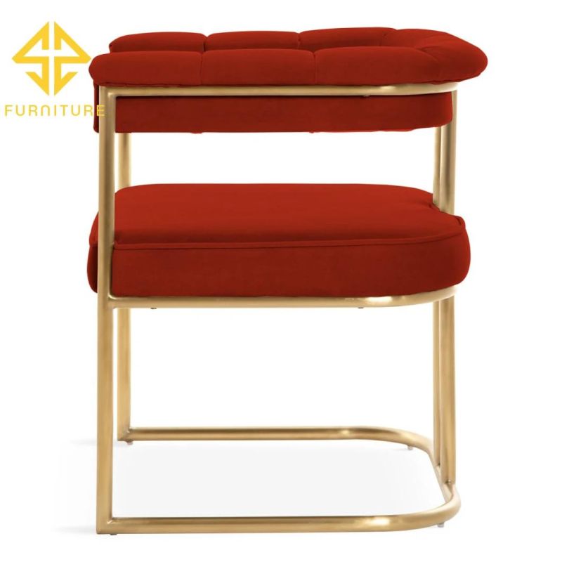 Sawa Modern Luxury Metal Frame Leather Armchair Single Sofa Chair