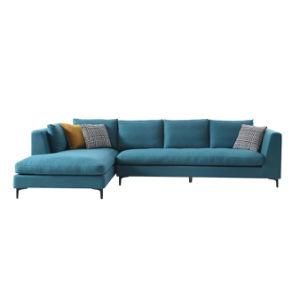 Modern Fabric Upholstered Sofa with Metal Base