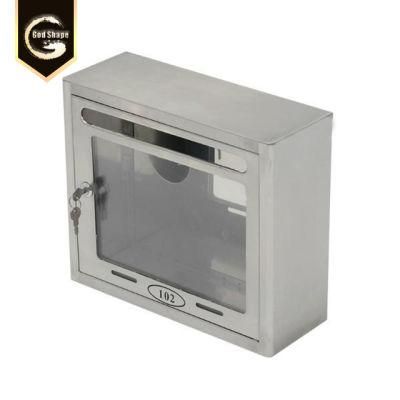 GS Stainless Steel Letter Residencia Commercial Outdoor Lockable Mail Box-0418e