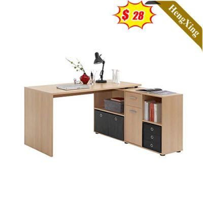 2022 High Quality Latest Style Dark Color Wooden Office School Furniture Storage Computer Table with Drawers