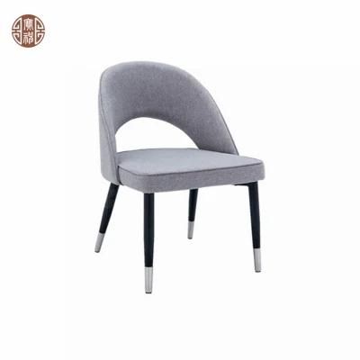5 Star Hotel Restaurant Furniture Modern Metal Tip Wood Chair