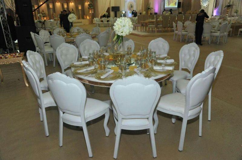 Popular Gold Aluminium Banquet Wedding Event Stacking Morocco Louis Restaurant Chairs