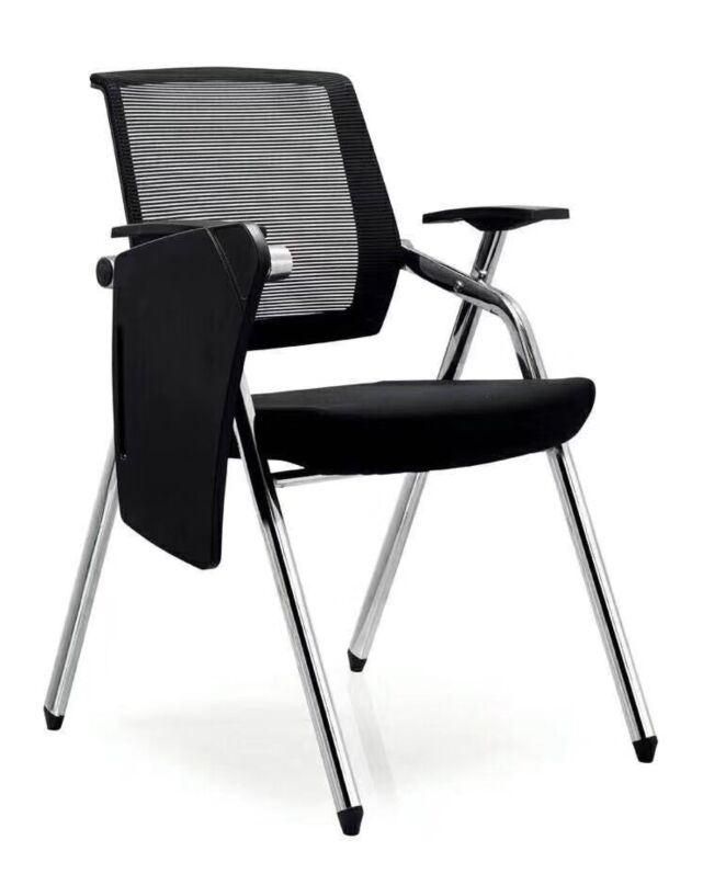 High Quality Folding Chair Office Training Room Chair Stackable Student Mesh Chair with Writing Pad