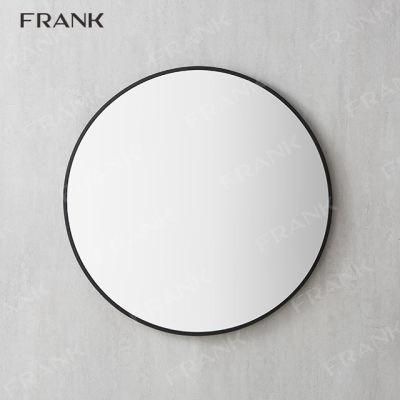 Round Bathroom Mirror with Black Frame Glass