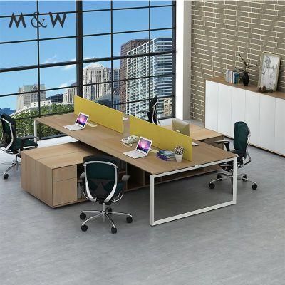 New Product Tables Price Modern Clover Workstation Office Desk 4 Person Workstation Office Furniture