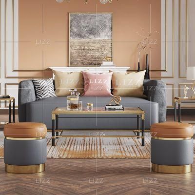 Professional China Factory Modern Luxury Living Room Furniture Set Leisure Home Genuine Leather Sofa