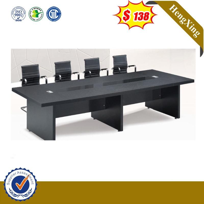 Black Wooden Meeting Desk Conference Room Office Furniture for 10 Person