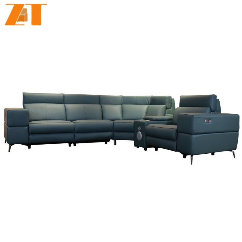 Luxury Multi Function Light Couch Living Room Real Genuine Leather Sofa