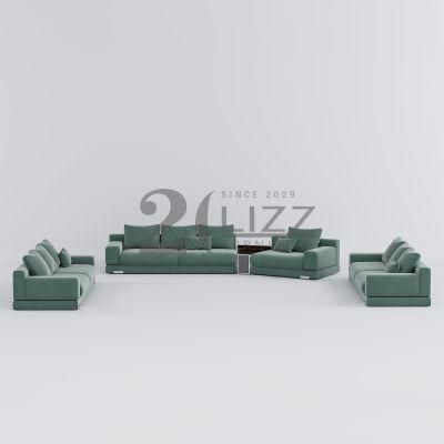Hot Selling Solid Wood Home Living Room Furniture Modern Sectional Couch Fabric Sofa Set
