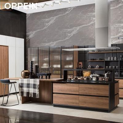 Free Design Customized Wood Modern Melamine Laminate Finish Free-Hand Pocket Door Design Home Kitchen or Kitchenette Cabinets