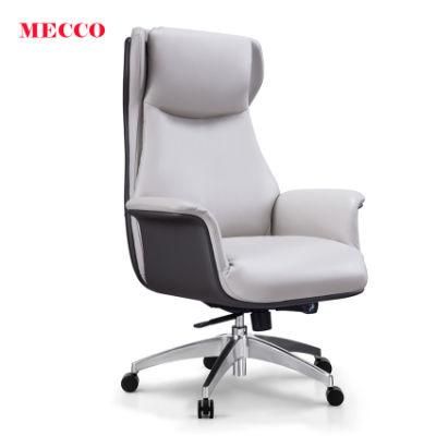 White PU Leather Executive Chair Furniture Swivel Office Chair