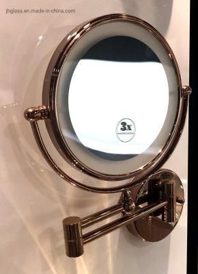 Bathroom LED&#160; Round Wall Mount Make up Magnification&#160; Mirror with Arm