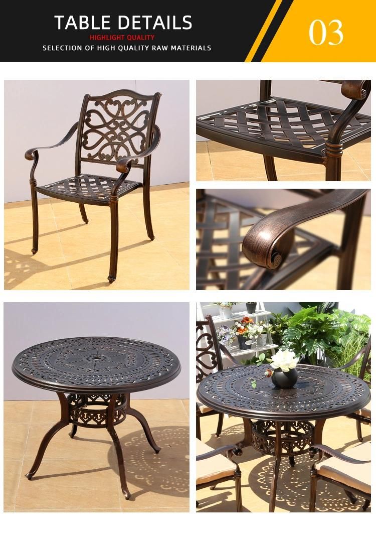 Dining Table Set Modern Dining Table and Chair Cast Aluminum Chair Household Table and Chair