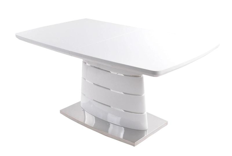 Modern High Temperature Corrosion Resistant Sliding Extendable Dining Table for Big Family Dine Together Use